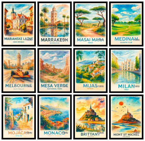 Schönes stadt reise - schönes, poster