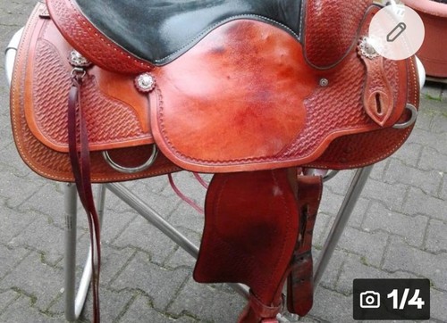 Brauner westernsatte der firma - westernsatte,