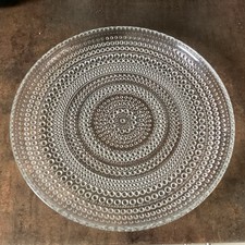 iittala Kastehelmi Tauperle Speiseteller Glas klar Ø 25 cm Oiva Toikka 70er
