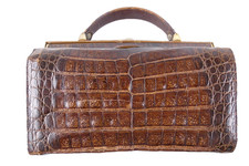 Markenlos Krokodilledertasche