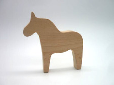 Holzpferd Schwedenpferd aus Buche Holzdekoration Neu Handarbeit Tier Dalapferd 