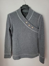 * PRANA * STRICKPULLOVER RIPP L 40 % RECYCLE WOLLE GRAU PULLOVER DAMEN 2207014