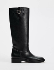 Zara Damen Reitstiefel Leder
