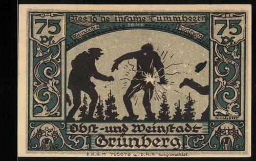 Notgeld grünberg pfennig - notgeld, grünberg,