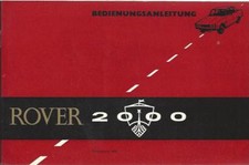 ROVER  P6 2000 Betriebsanleitung 1967 Bedienungsanleitung Handbuch Bordbuch  BA