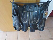 Lederhose Plattlerhose, Größe 52, schwarz