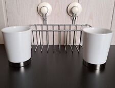 Bad Utensilien Badzubehör Ablage-hängend Zahnputzbecher Edelstahl/ Keramik