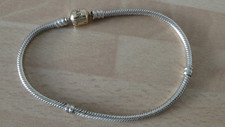 Pandora Moments Schlangenkette Armband mit 14kt Goldverschluss 590702HG
