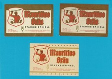 Bieretiketten Mauritius-Bier, DDR -  Zwickau/Sa.