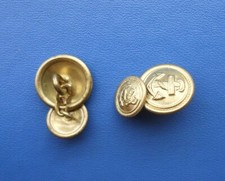 DDR NVA Admiral ( Kapitän ) Volksmarine Anker Uniform - Manschettenknöpfe GDR