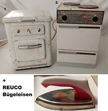 2 alte elektrische Herde zum spielen Puppeneinrichtung + REUCO Bügeleisen