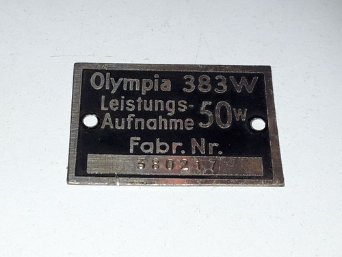 Typenschild aus sachsenwerk - typenschild,