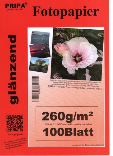 100 blatt pripa fotopapier din - blatt,