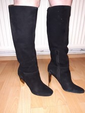 Guess Wildleder Goldener Absatz Stiefel Gr.40 getragen mit Original Karton