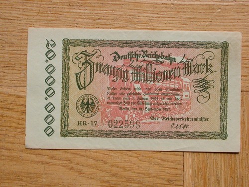 Banknote notgeld reichsbahn - banknote,