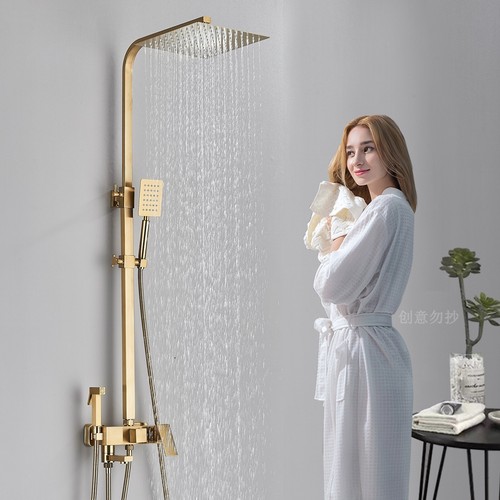 Gold duscharmatur duschset - duscharmatur,