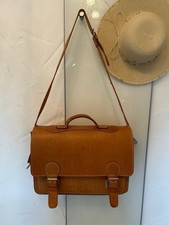 Ruitertassen Aktentasche aus Leder In Hellbraun