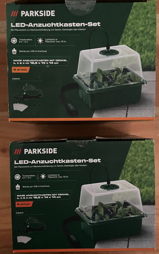 2x5x led anzuchtkasten mit - 2x5x,
