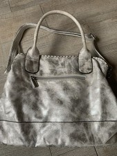 Melas - Damen Handtasche, Shopper, Silbergrau, 35x25x15 cm