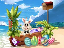 EXQULEG 5D Diamond Painting kit, DIY Diamant Painting Ostern Hase, Diamant