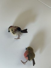 2 alte Steiff , Wollminiaturen, Vögel, Drahtbeine, 60er Jahre 6504,3