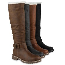 Damen Bikerstiefel Warm