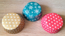Demmler Muffin Cupcake Papier Back Förmchen 3x20 St Winter Sterne Motiv Rot Gold