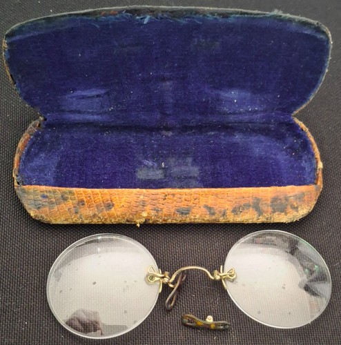 Feine antike brille - brille, kneifer