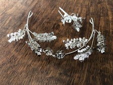 silberne Myrten Brautkrone +