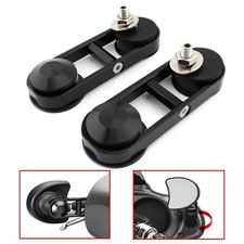 Black Adjustable Drop Mirror