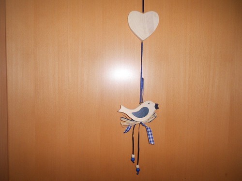 Herbstdeko aus holz vogel mit - aus,