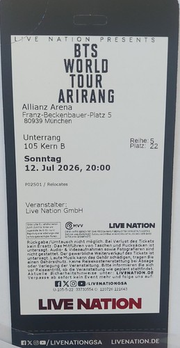 Bts ticket münchen - ticket, *