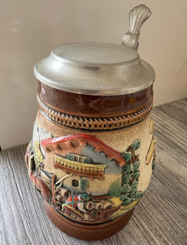 Steingut bierkrug mit - bierkrug,