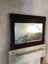 Gerahmter Spiegel mit Facettenschliff, Art Deko