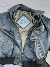 Schwarze Lederjacke Marke Mauritius Glattleder Größe M