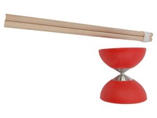 TCHIBO Diabolo Jonglierset Rot Praktisch Geschicklichkeitsspiel Spielzeug