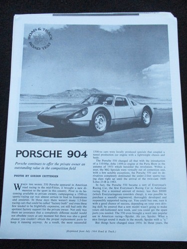 Porsche 904 racetrack 1964 - porsche, 7/1964