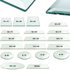 Glastisch Tischplatte aus gehärtetem Glas Tisch Glasplatte Verschiedene Größen