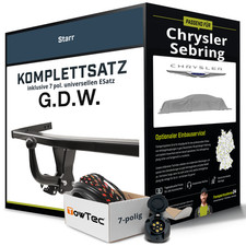 Für CHRYSLER Sebring Typ JS Anhängerkupplung starr +eSatz 7pol uni 07- NEU