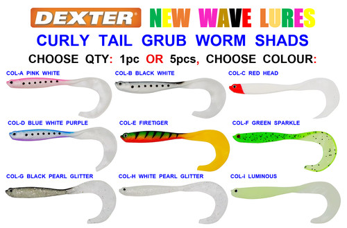 Curly tail grub worm - curly, shads