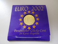1 Cent Euro 2002, 24 Karat
