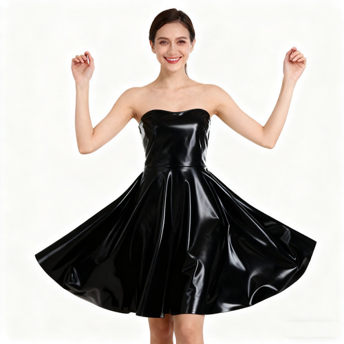 100 schwarz latex rock rubber - schwarz,