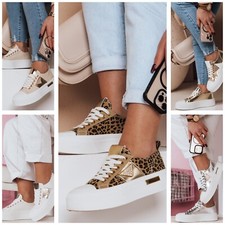 Damen Plateau Turnschuhe