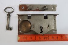 Truhenschloss Möbelschloss mit Gong /Klingel Antik Dornmaß 30 mm