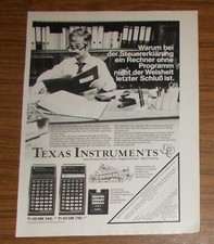 Seltene Werbung TEXAS INSTRUMENTS TI-58 TI-59 Taschenrechner #2 1978