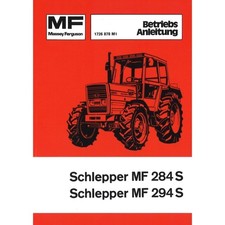 Massey Ferguson Schlepper MF 284S 294S Bedienungsanleitung Betriebsanleitung