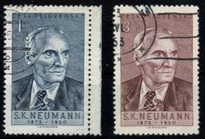 Tschechoslowakei 1950 Satz MiNr 618 - 619 Gestempelt Stanislaw Kostka Neumann