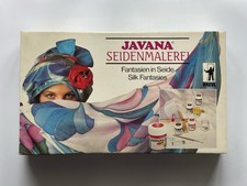 Javana Seidenmalerei Set - Farben, Tücher, Krawatte, Zubehör - Gebraucht