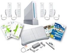 Nintendo Wii Konsole mit Balanceboard Controller Nunchuk Spielen Fit Plus Sports