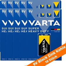 10 x Varta 9V Block Batterien